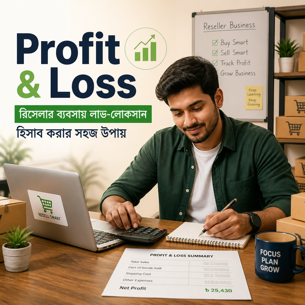 রিসেলার ব্যবসায় লাভ ও ক্ষতি হিসাব করার পদ্ধতি