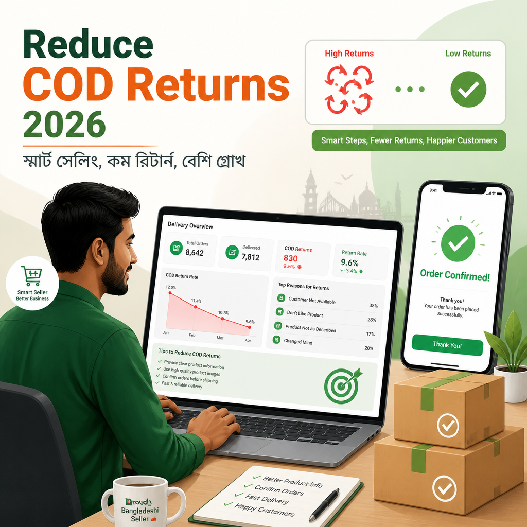 অনলাইন ব্যবসায় COD রিটার্ন কমানোর ৫টি কার্যকর কৌশল ২০২৬