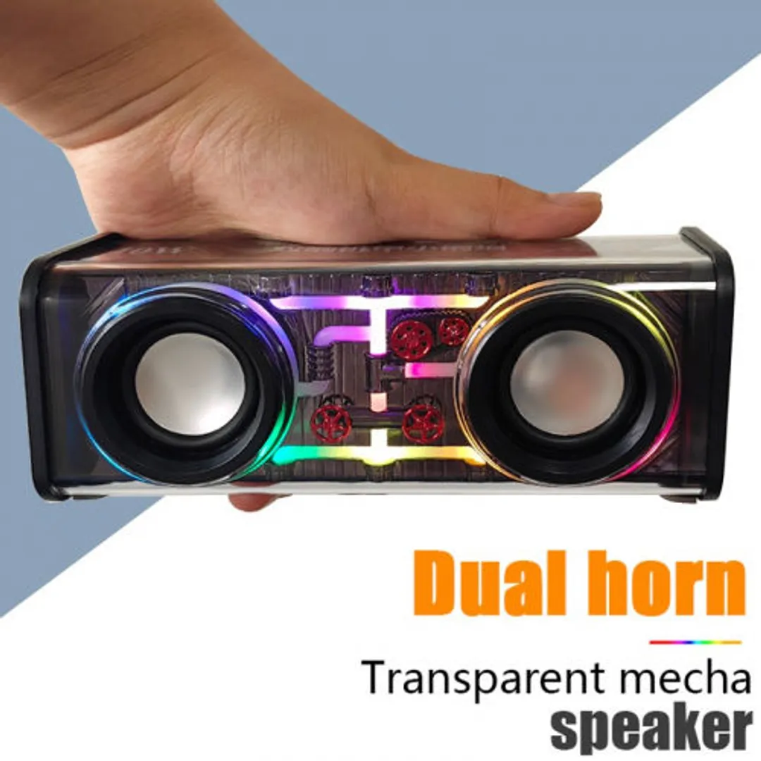 Dual Horn Transparent Mecha Speaker