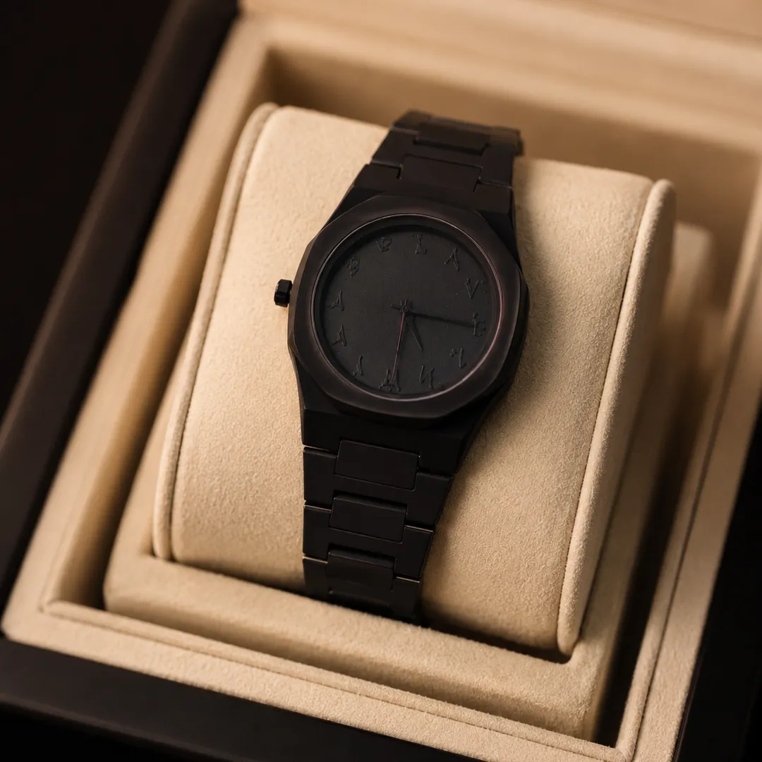 New Aura Men's Watch with Arabic Numerals Matte Black