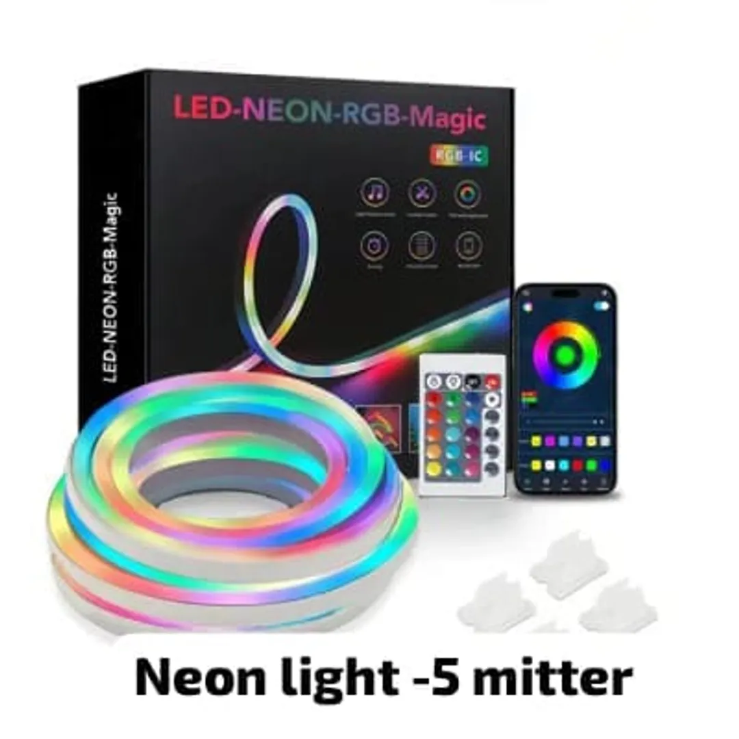 5M Waterproof Outdoor USB 5V RGB Neon Rope Light