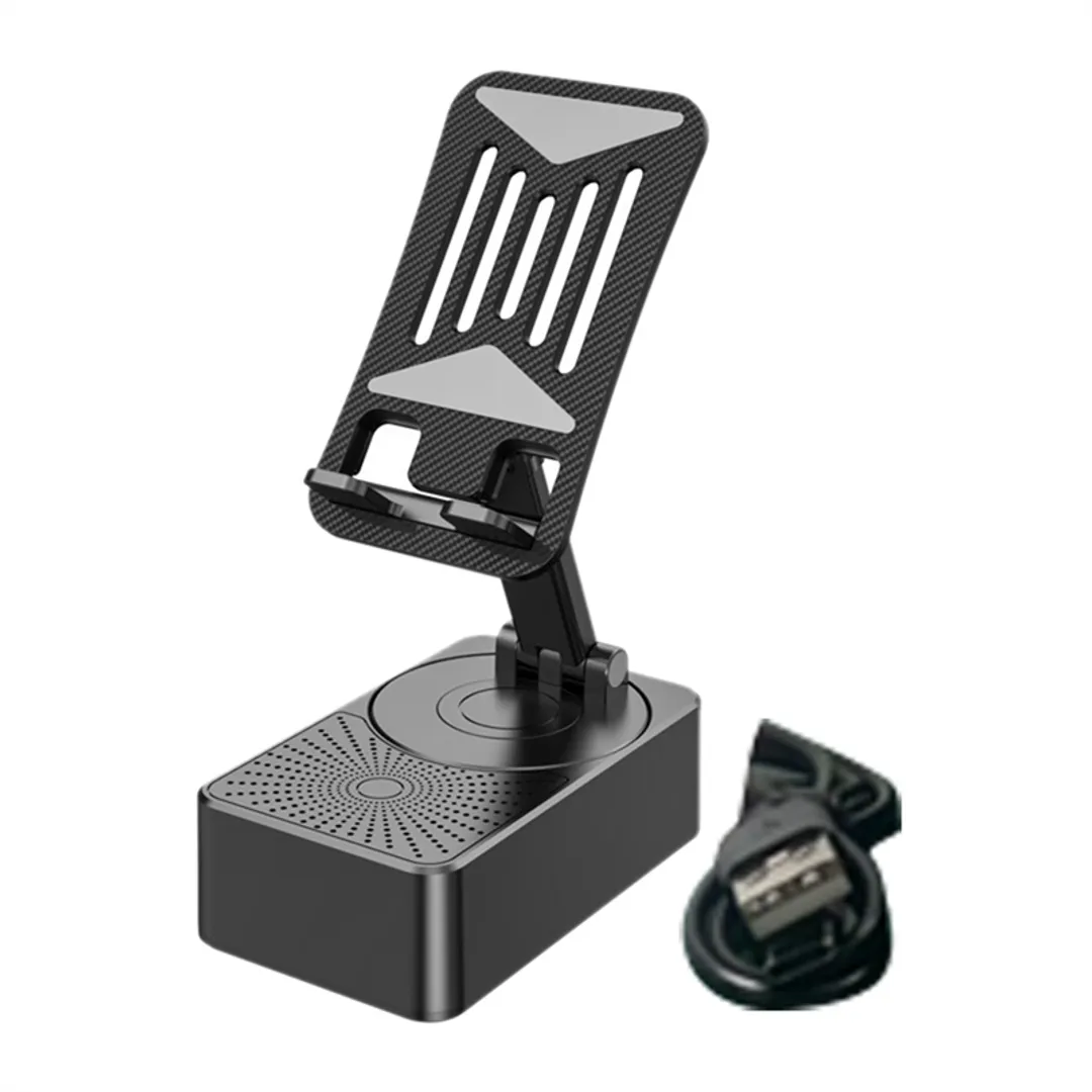 3 in1 Portable Foldable Mobile Phone Holder with Bluetooth Speaker